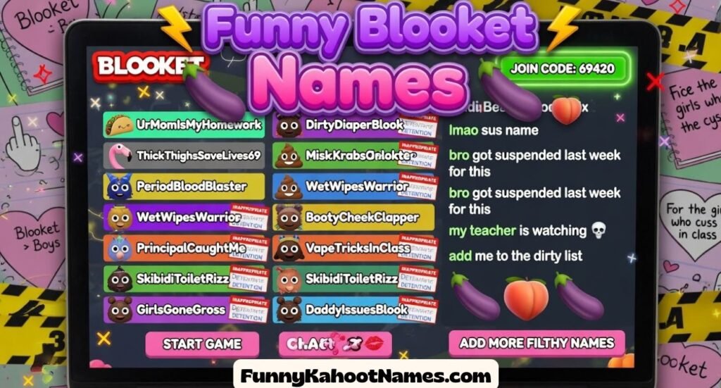 Funny Blooket Names