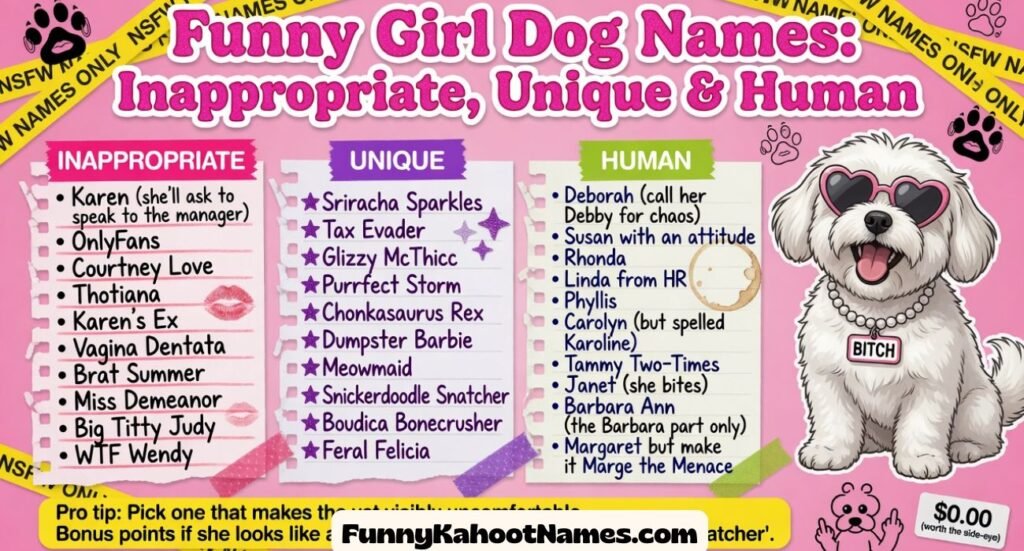 Funny Girl Dog Names