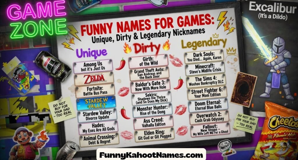 Funny Names For Games