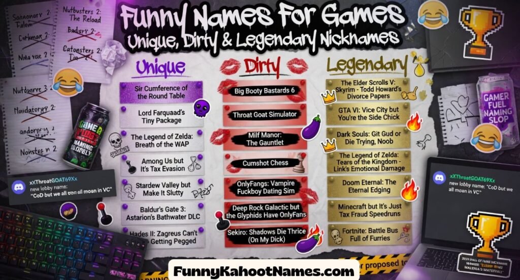 Funny Names For Games