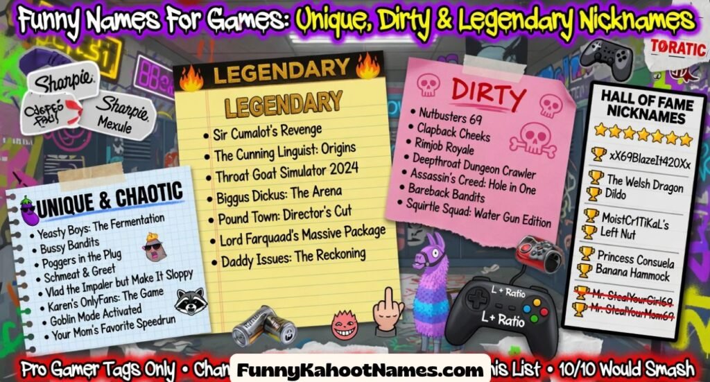 Funny Names For Games