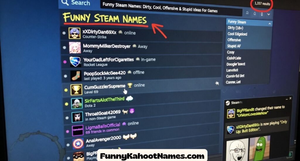 Funny Steam Names