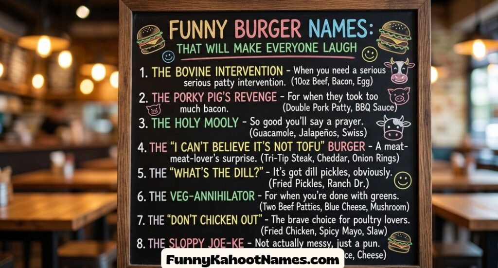 Funny Burger Names