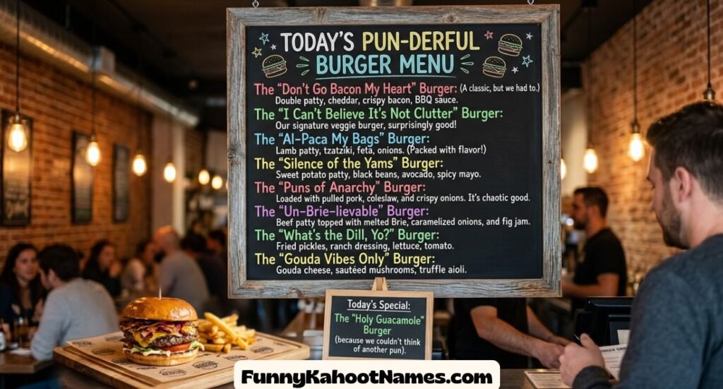 Funny Burger Names