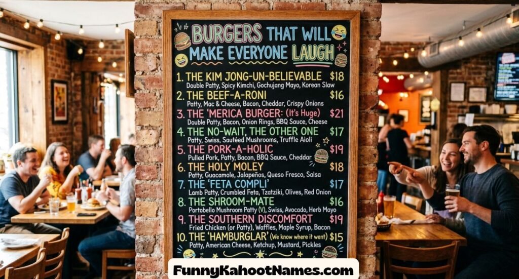 Funny Burger Names