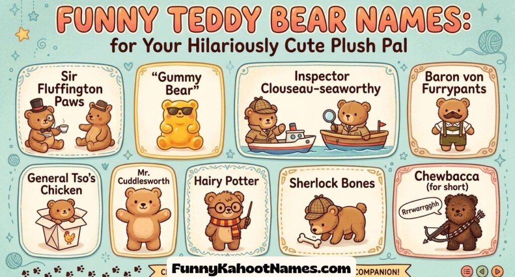 Funny Teddy Bear Names