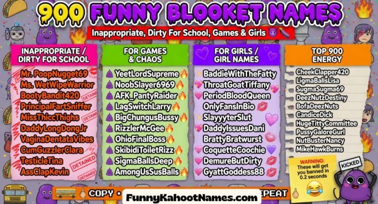Funny Blooket Names