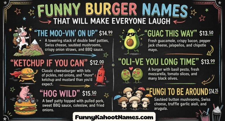 Funny Burger Names
