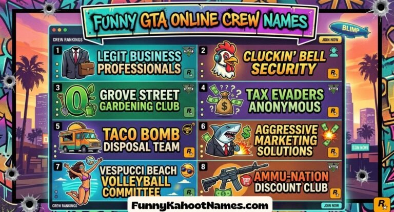 Funny GTA Organization Names