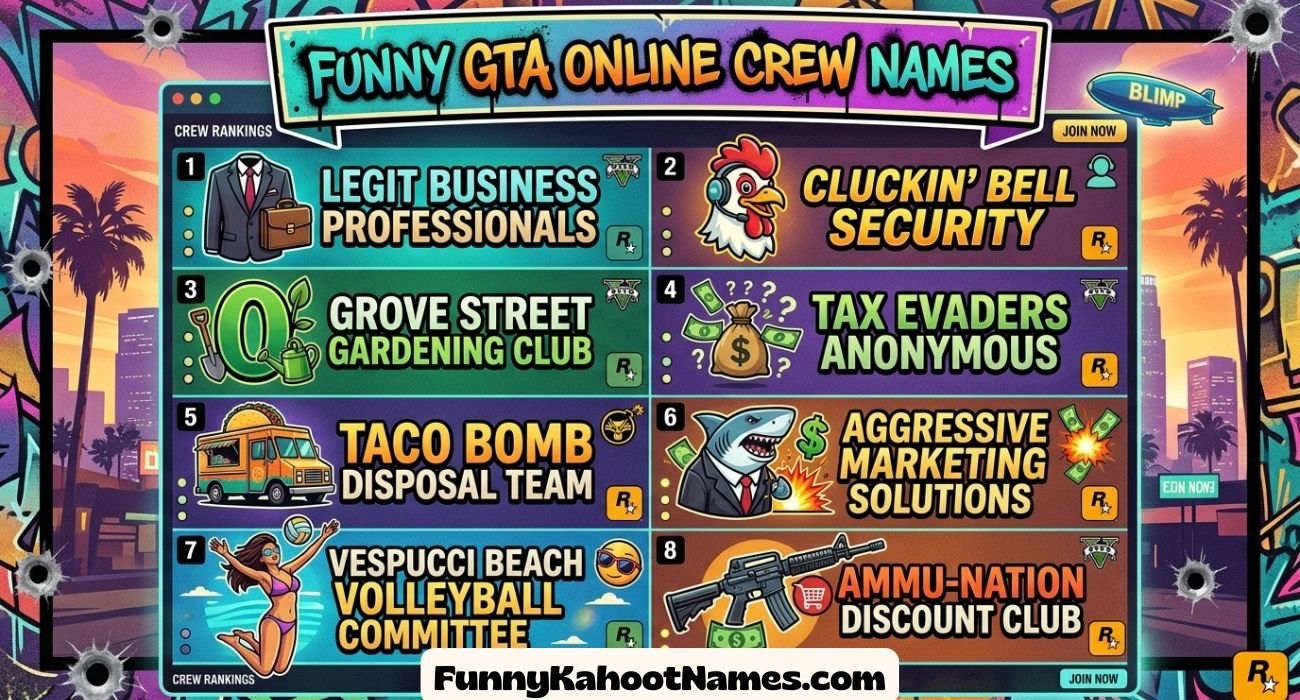Funny GTA Organization Names