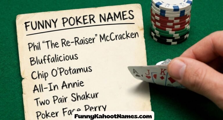 Funny Poker Names